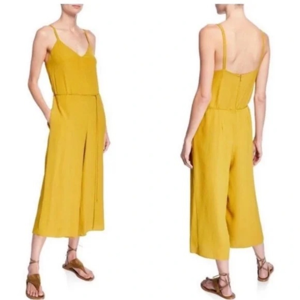 Vince Yellow Spaghetti Strap Jumpsuit